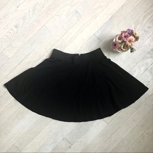 EUC DIVIDED black mini skater skirt with zipper